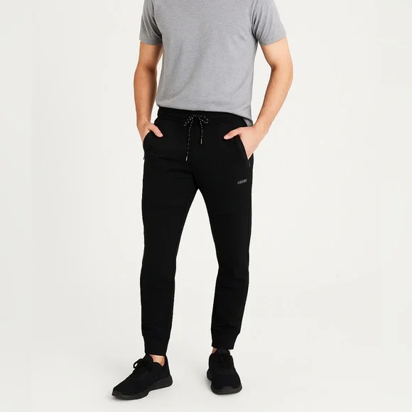 American Eagle Jogger Sweatpants Men’s M Black Zip Pockets Athletic - Picture 1 of 10